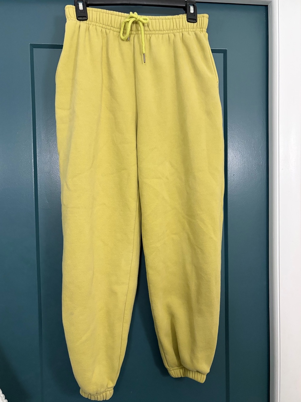 Kyoyo Chartreuse Drawstring Jogger Sweatpants